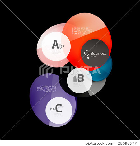 Abstract circles on black 29096577