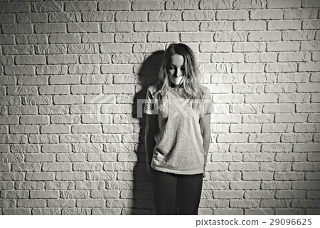 Frustrated woman is in room Frustrated woman is in room 29096625