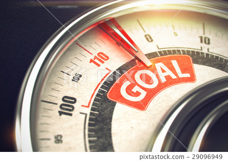 Goal - Caption on the Conceptual Gauge with Red Goal - Caption on the Conceptual Gauge with Red 29096949