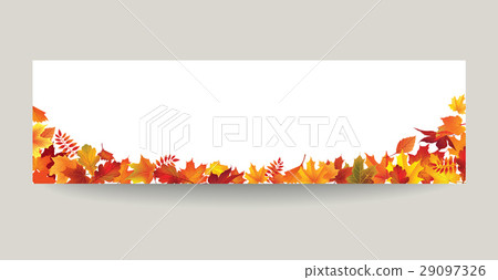 Fall leaf nature banner Autumn leaves background 29097326