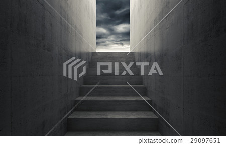 Stairway to heaven, empty dark interior Stairway to heaven, empty dark interior 29097651