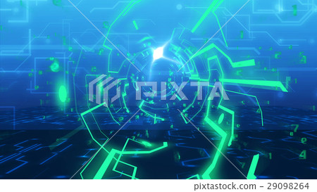 Abstract technology tunnel 29098264