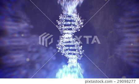 Abstract DNA structure under a microscope Abstract DNA structure under a microscope 29098277
