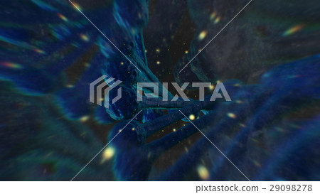 Extremely closeup abstract DNA structure Extremely closeup abstract DNA structure 29098278
