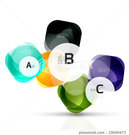 Isolated glossy shiny squares template 29099473