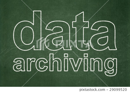 Data concept: Data Archiving on chalkboard 29099520