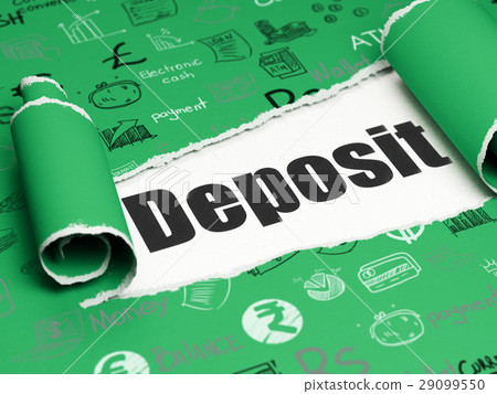 Banking concept: black text Deposit under the 29099550