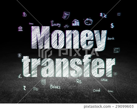 Banking concept: Money Transfer in grunge dark Banking concept: Money Transfer in grunge dark 29099603