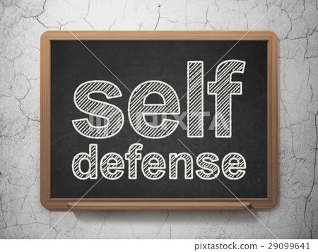 Protection concept: Self Defense on chalkboard - Stock Illustration ...