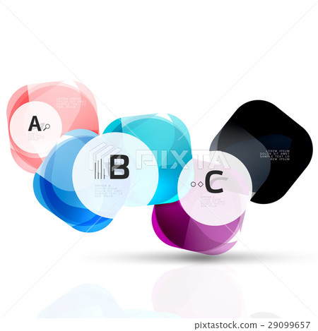 Squares on white with sample text 29099657