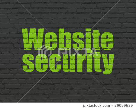Protection concept: Website Security on wall Protection concept: Website Security on wall 29099659