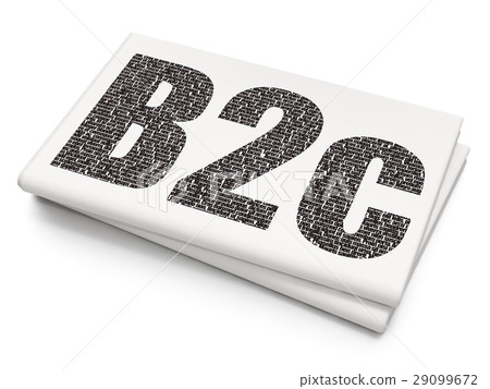 Business concept: B2c on Blank Newspaper Business concept: B2c on Blank Newspaper 29099672