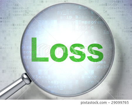 Business concept: Loss with optical glass 29099765