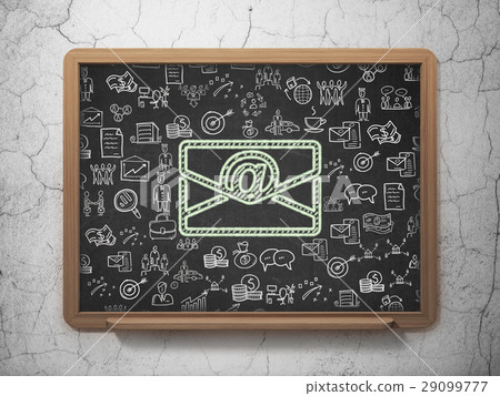 Finance concept: Email on School board background Finance concept: Email on School board background 29099777