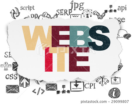 Web design concept: Website on Torn Paper Web design concept: Website on Torn Paper 29099807