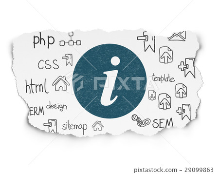 Web development concept: Information on Torn Paper Web development concept: Information on Torn Paper 29099863