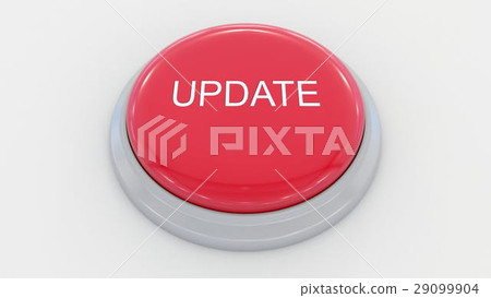 Big red button with update inscription. Conceptual Big red button with update inscription. Conceptual 29099904