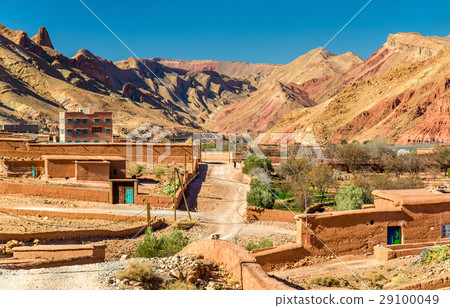 View of Bou Tharar village. Morocco, the Valley of 29100049
