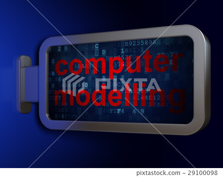 Science concept: Computer Modelling on billboard 29100098