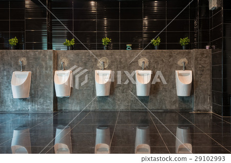 Row of Urinal in male restroom Row of Urinal in male restroom 29102993