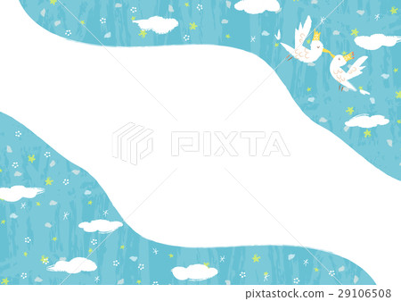 Birds flying in the blue sky - Stock Illustration [29106508] - PIXTA