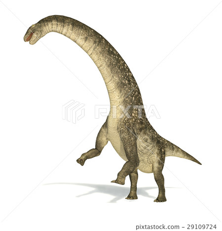 Titanosaurus dinosaur, photorealistic and scientifically correct representation. Dinamic view. 29109724