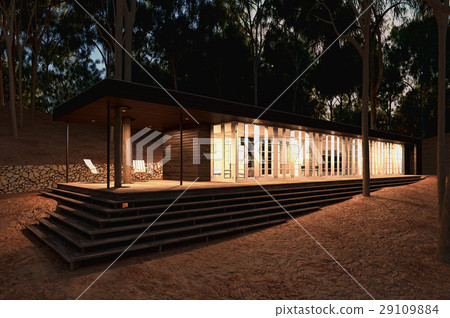Modern wood House in the forest. 29109884