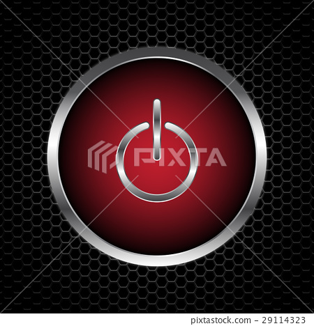 power button abstract metal texture vector - Stock Illustration ...
