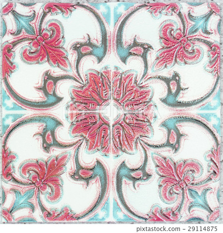 Beautiful Old ceramic tiles patterns In the park  29114875