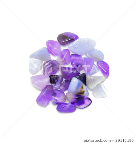 Purple stones isolated Purple stones isolated 29115196