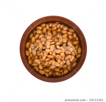 bowl of soy bean paste on white background 29115261
