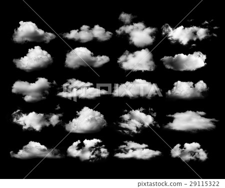 Clouds on black background Clouds on black background 29115322