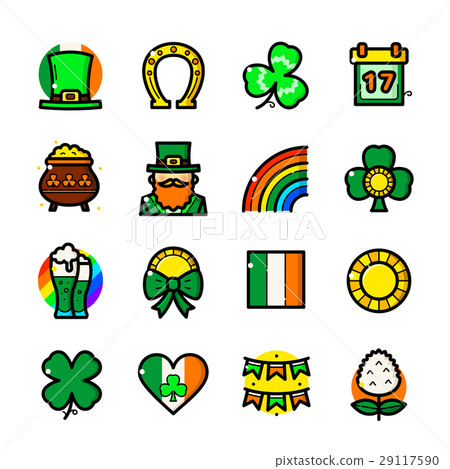 St. Patricks Day icons set, vector illustration St. Patricks Day icons set, vector illustration 29117590