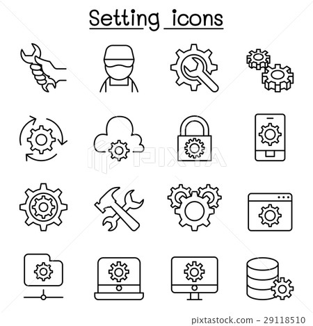 Setting, Setup, Configuration, Maintenance icon  29118510