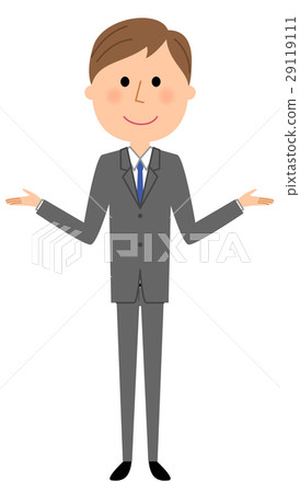 Spread both businessmen's hands 29119111