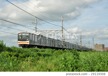 Musashino line's 205 series train Musashino line's 205 series train 29119308