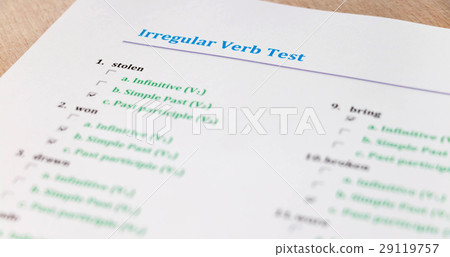 english exam on table 29119757