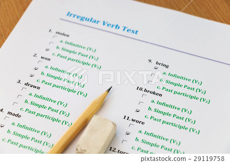 english exam on table 29119758