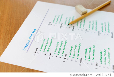 english exam on table 29119761