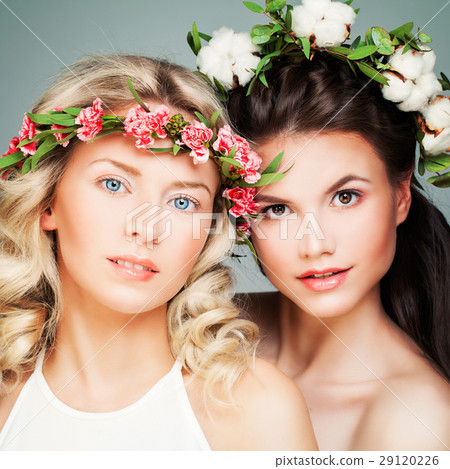 Beautiful Blonde and Brunette Models. Beautiful Blonde and Brunette Models. 29120226