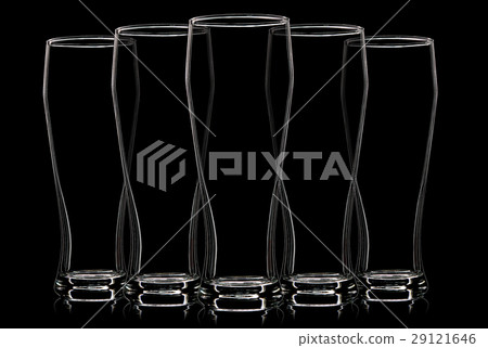 Silhouette of beer glass on black background Silhouette of beer glass on black background 29121646