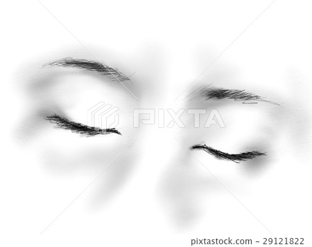 關閉一隻眼睛的插圖 關閉一隻眼睛的插圖 29121822