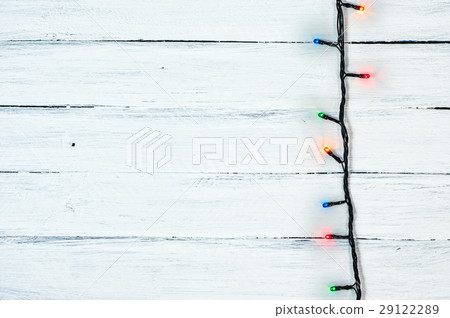 New Year's electric garland with colored lights 29122289