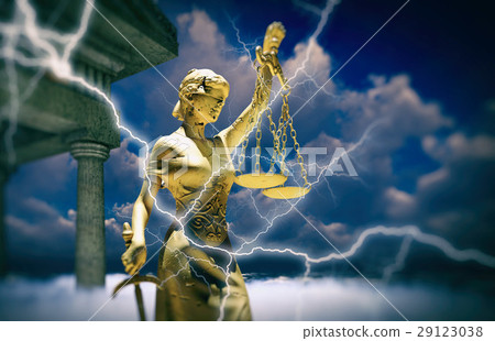 Themis in court 3d illustration 29123038