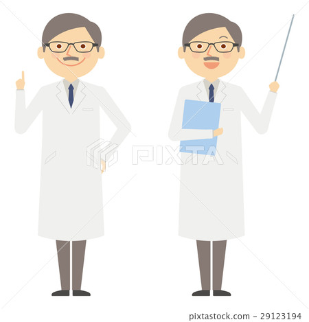 White clothes male doctor whole body set illustration 29123194
