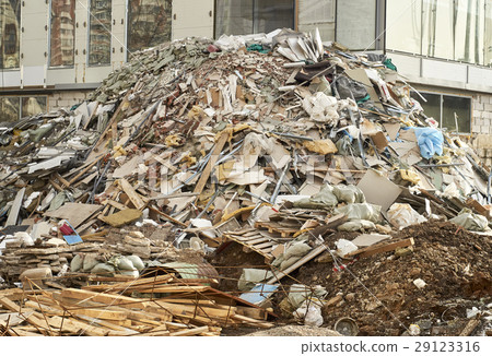 Hill of a construction garbage 29123316