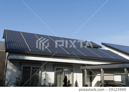 住房木製1層樓頂太陽能電池板老化社會整體表面 29123999