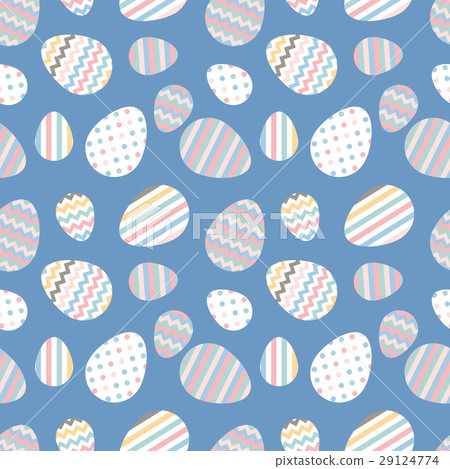 Pastel seamless vector pattern with Easter eggs. 29124774