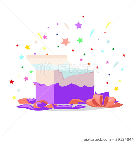 Open Red Gift Box Illustration Holiday Collection 29124844