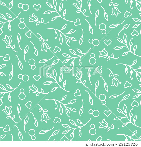 Eight March womens day seamless pattern. 29125726
